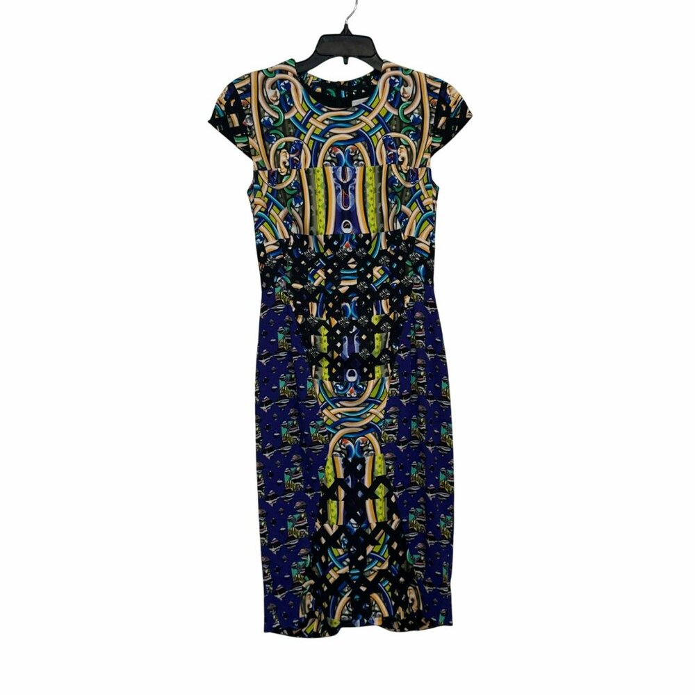 ✨Peter Pilotto Size 10 Women's Geometric Print Knee-Length Sheath Dress ✨
